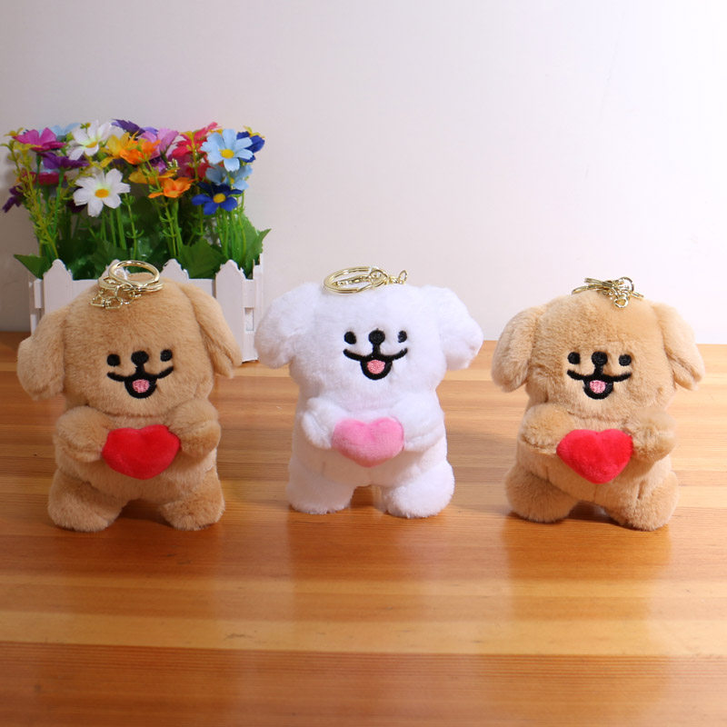 卡通毛绒小狗狗挂件钥匙扣男女学生迷你可爱书包挂饰公仔儿童玩具