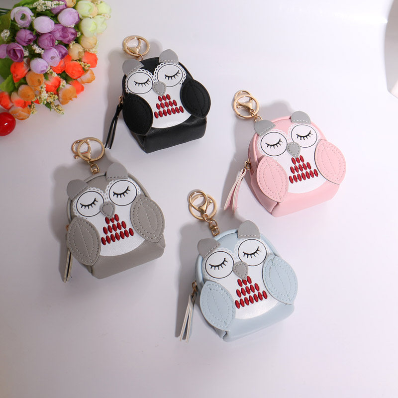 卡通可爱小书包零钱包女钥匙扣硬币包迷你拉链小钱包耳机卡包ins