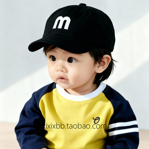 宝宝帽子春秋薄款字母棒球帽