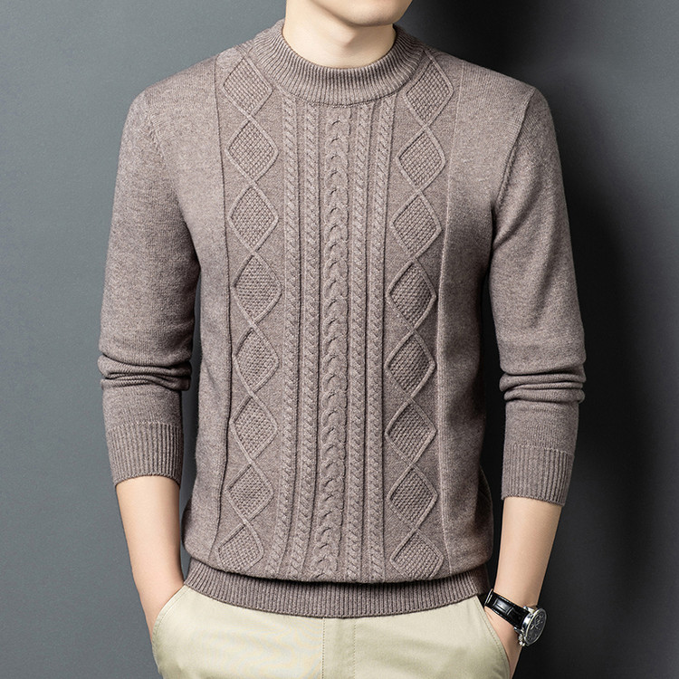 普通毛线圆领宽松青春活力风套头针织衫/毛衣