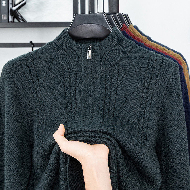 直筒型仿羊绒冬季通勤风中年针织衫/毛衣