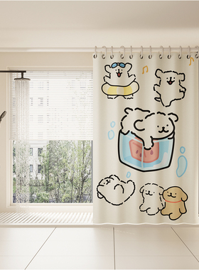 ROVING卫生间浴室浴帘防水防霉门帘免打孔洗澡间隔断高档挂帘淋浴