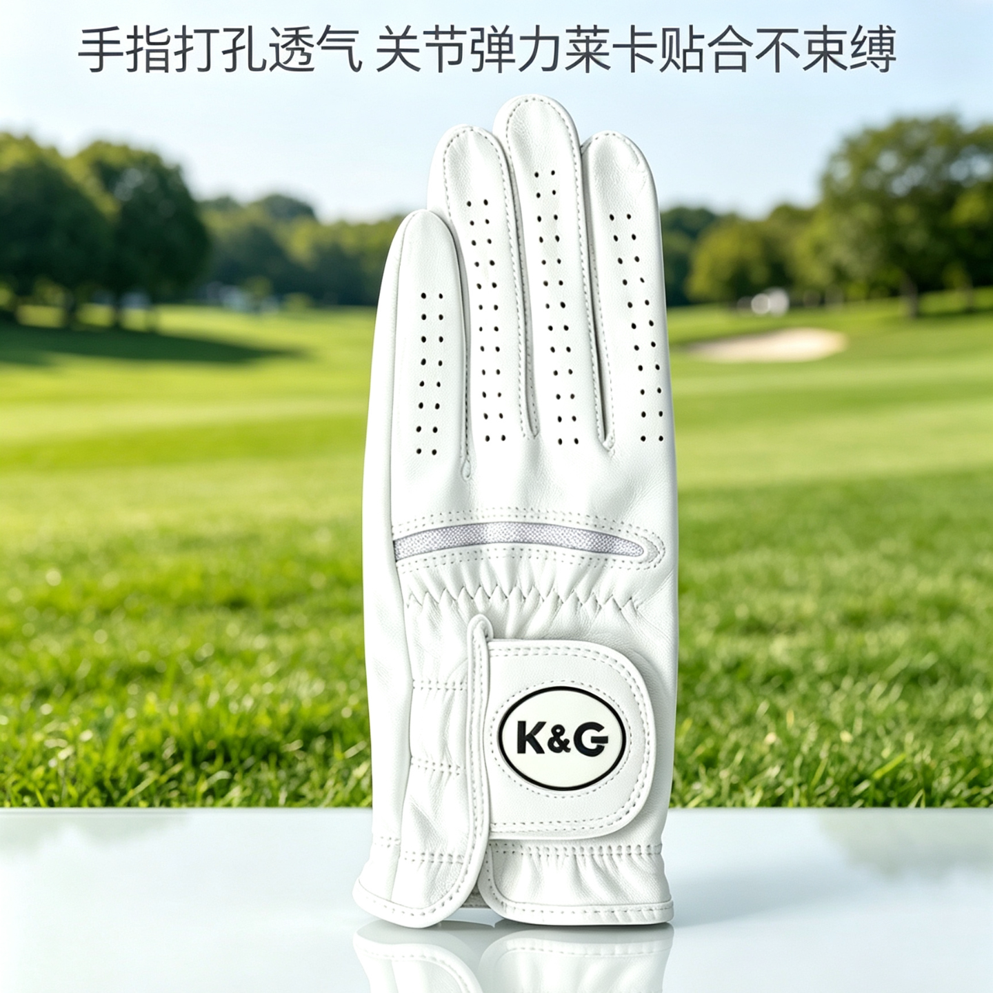 高尔夫球手套进口真皮小羊皮女士单只右手防滑耐磨柔软透气golf球
