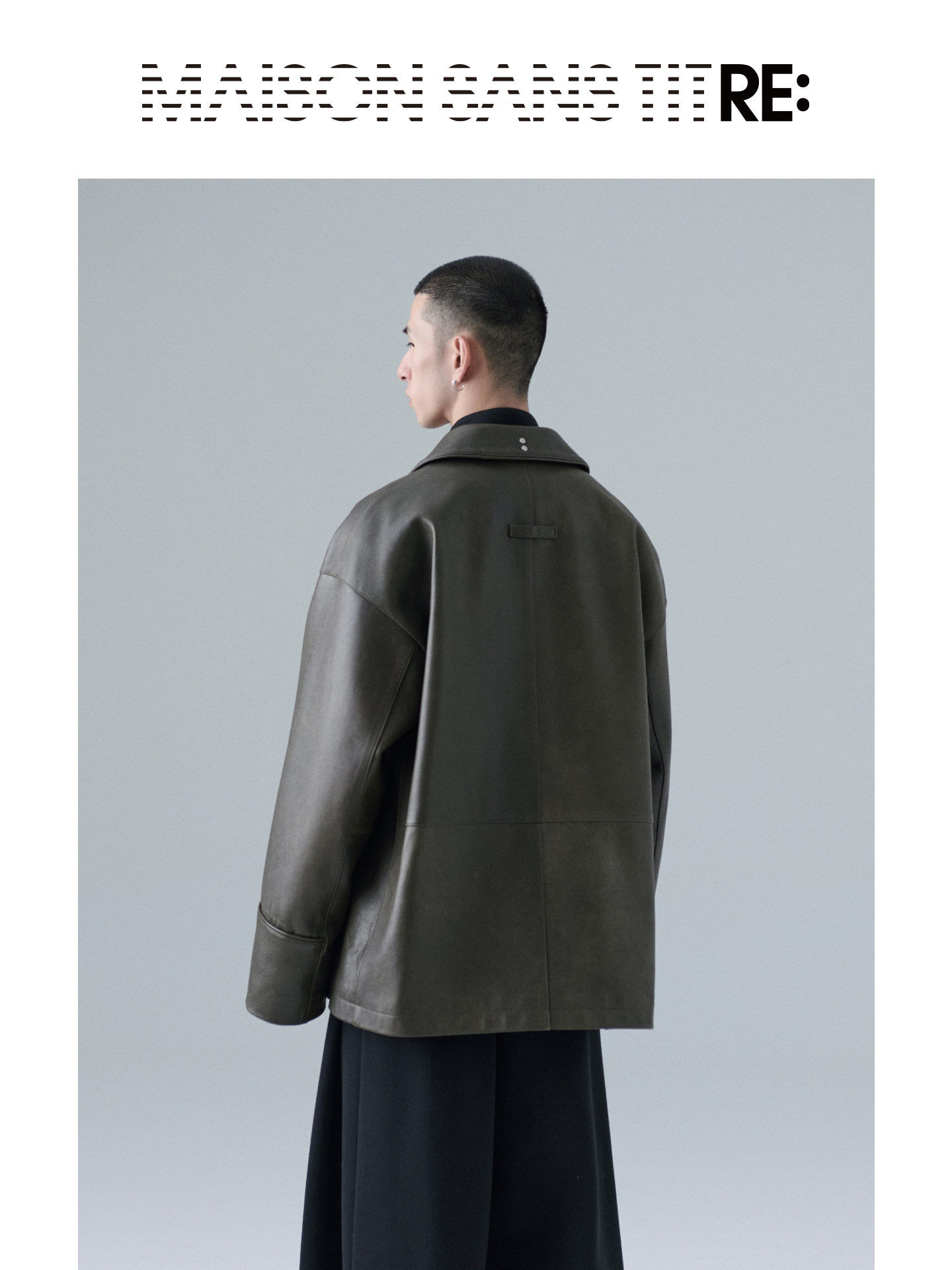 Olive Green Lambskin Coat - Maison Sans Titre Original - Taobao product photo 3