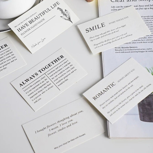 鲜花贺卡花束小卡片花店祝福语礼物卡ins风花艺生日蛋糕留言卡片