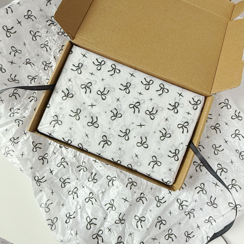 ins满天星蝴蝶结雪梨纸大张礼物包装打包出货diy材料装饰纸全套