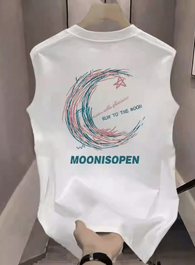 海外订单尾货~剪标撤回外贸夏季时尚新款印花坎肩背心男女无袖t恤