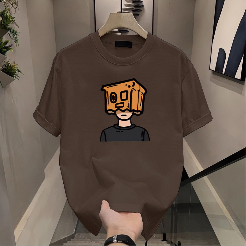 브랜드 대외 무역 라벨을 자르고 남은 물건을 카운터에서 픽업하세요. 남녀 공용 반팔 티셔츠 커플용 반팔 탑