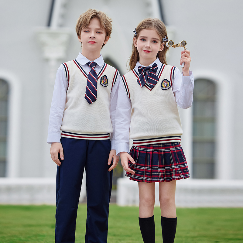 英伦风幼儿园园服儿童班服套装小学生校服春秋装演出表演合唱服