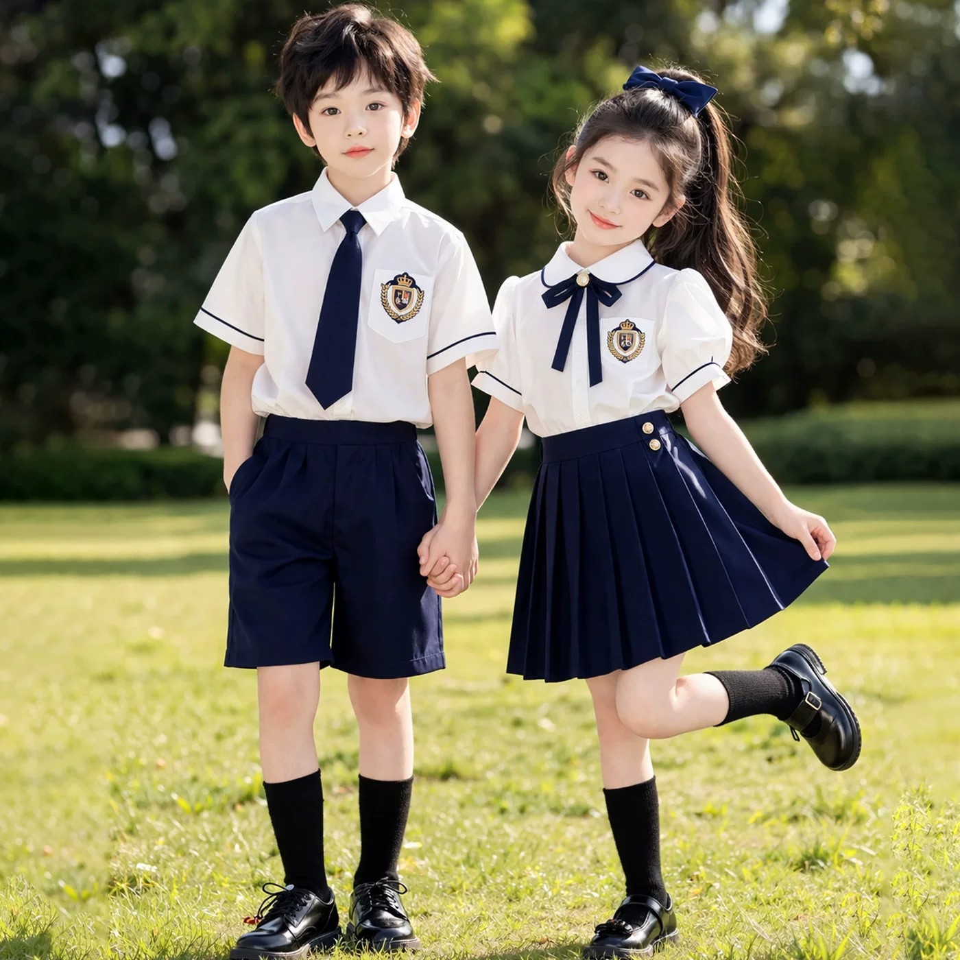 六一儿童合唱演出白色纱裙舞蹈服