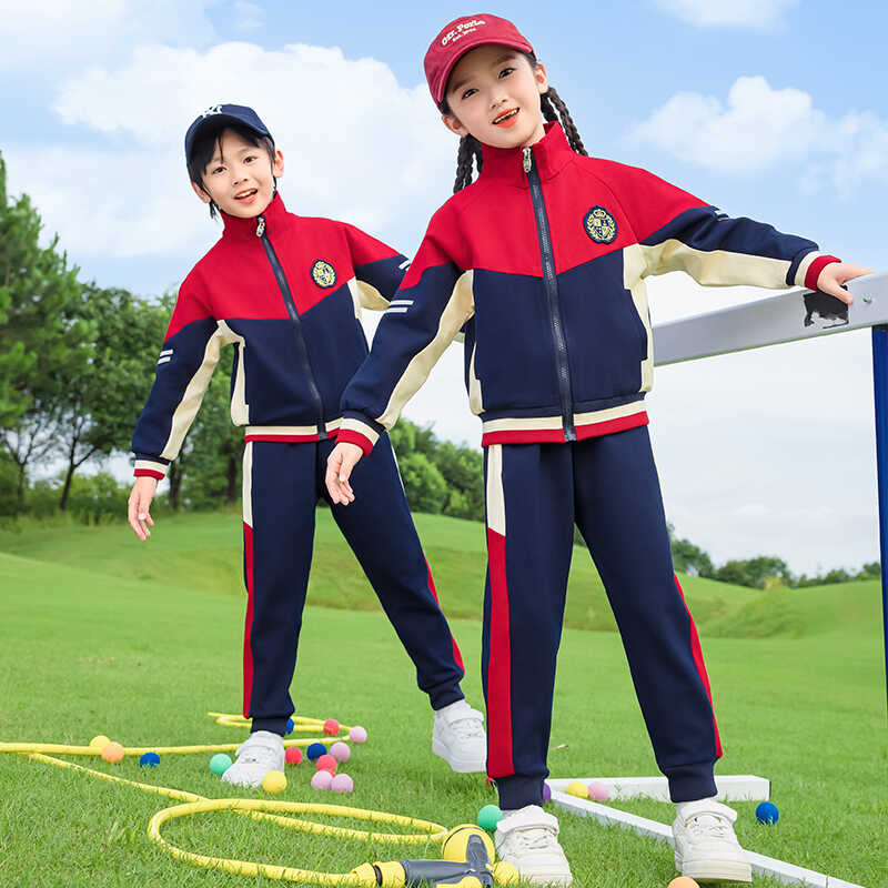 春秋季小学生校服儿童班服幼儿园英伦风教师服园服藏青运动服套装