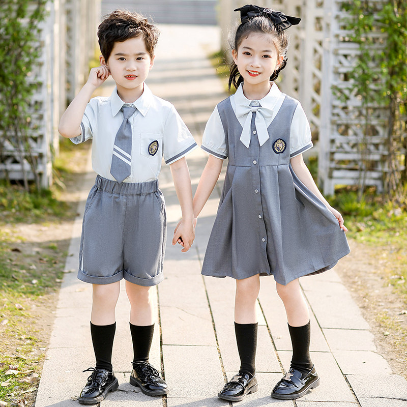 幼儿园园服学院风衬衫套装毕业照班服夏季六一节演出服小学生校服