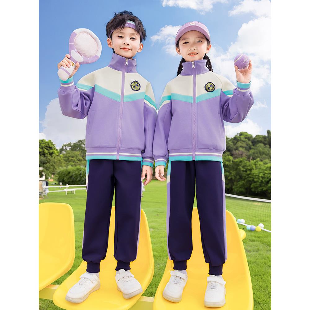 幼儿园园服春秋季运动会套装小学生校服夏天短袖学院风班服儿童装