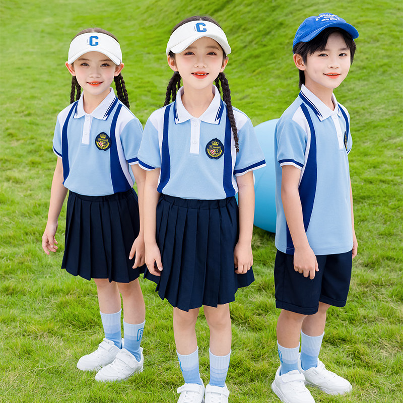 小学生校服夏装短袖幼儿园园服韩版毕业服一年级运动会班服两件套