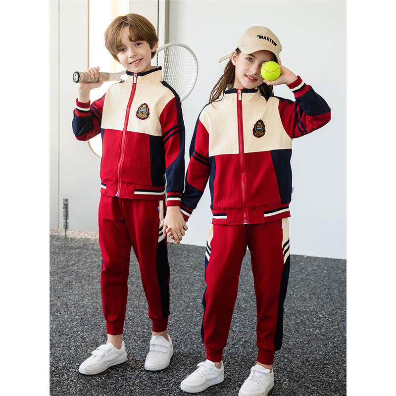 幼儿园园服春秋款一年级纯棉班服小学生校服运动服冬季保暖冲锋衣