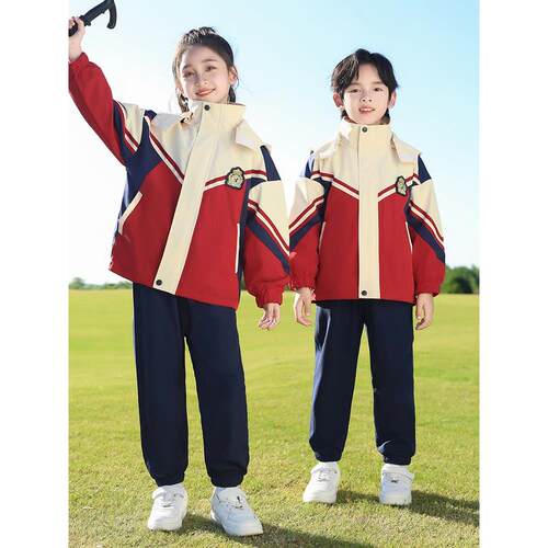 小学生秋冬冲锋衣校服三件套