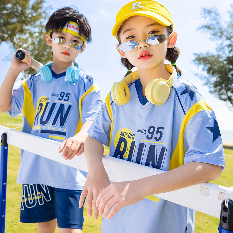 六一儿童节小学生嘻哈舞蹈演出服幼儿园园服班服短袖套装夏季校服