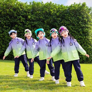 幼儿园园服春秋套装三件套秋季运动服男女童班服小学生校服冲锋衣