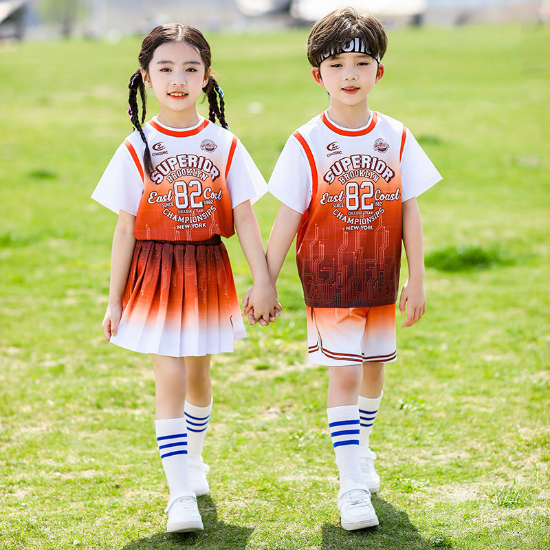 幼儿园园服夏季篮球服运动服舞台服小学生班服儿童六一表演服套装