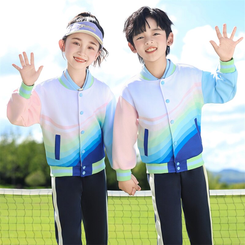 小学生校服春秋新款学院风运动服套装幼儿园园服秋季团体表演班服