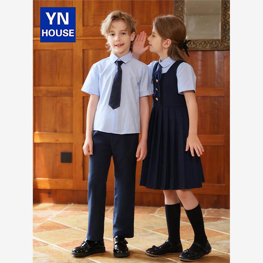 小学生班服衬衫套装女童背心裙儿童合唱演出服幼儿园园服毕业拍照