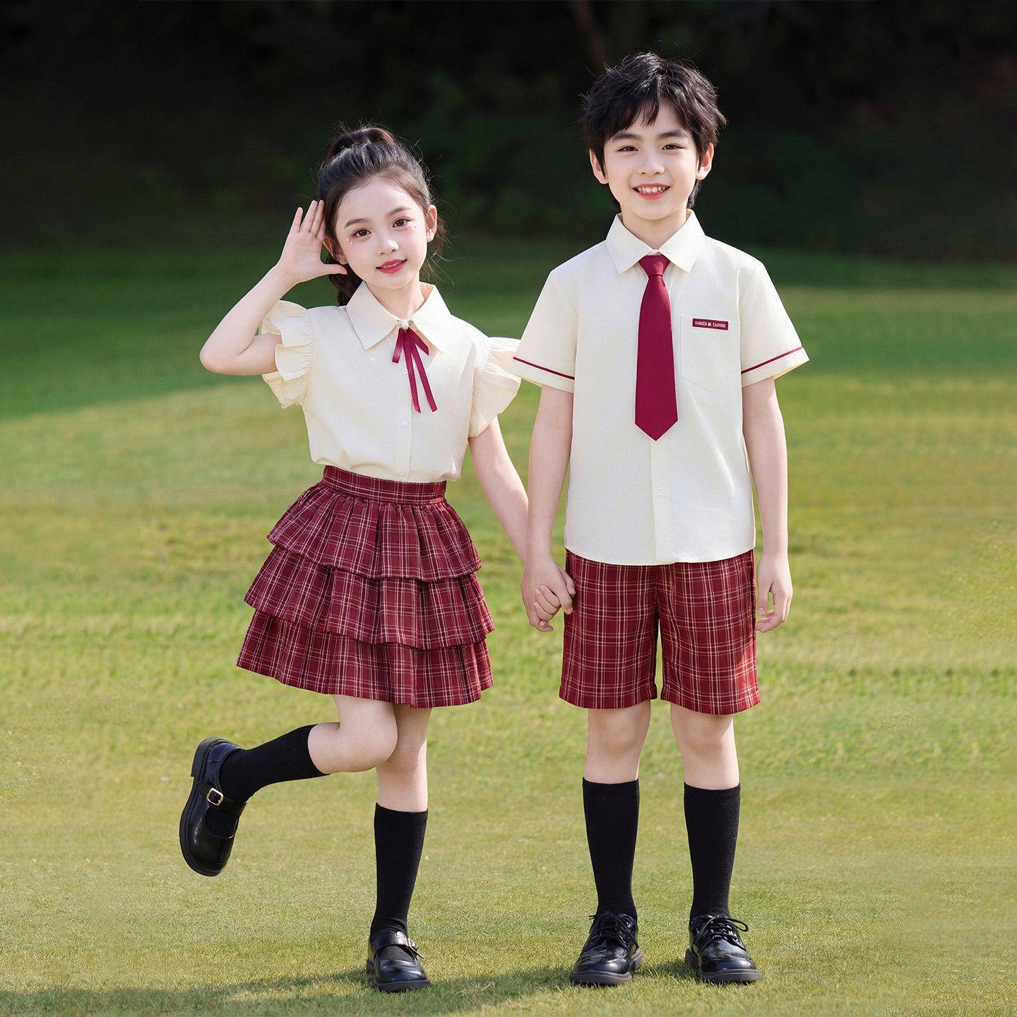 六一儿童节合唱演出服小学生诗歌朗诵舞台表演服幼儿园毕业照班服