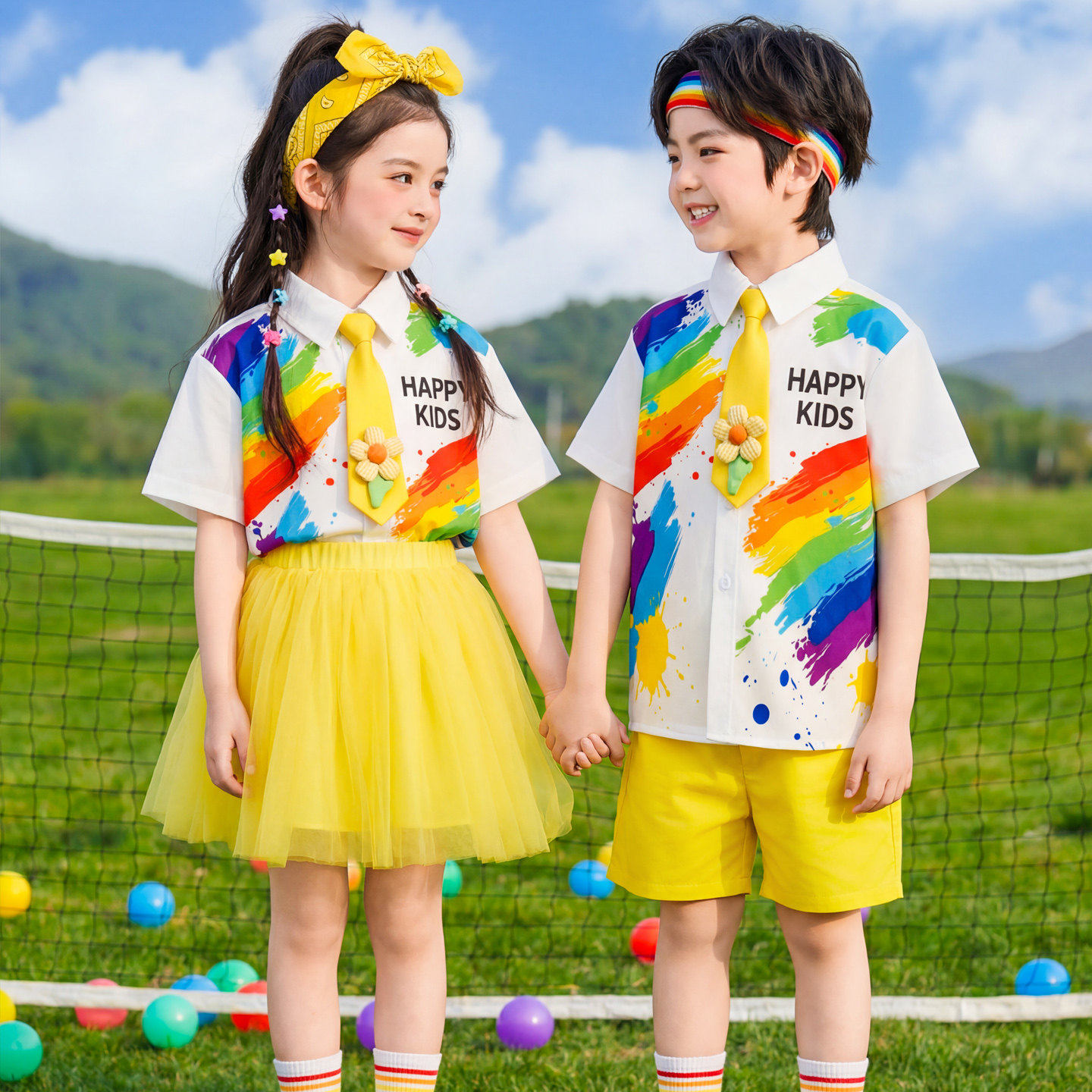 儿童演出服小学生运动会服装啦啦队服港风可爱舞蹈服幼儿园表演服