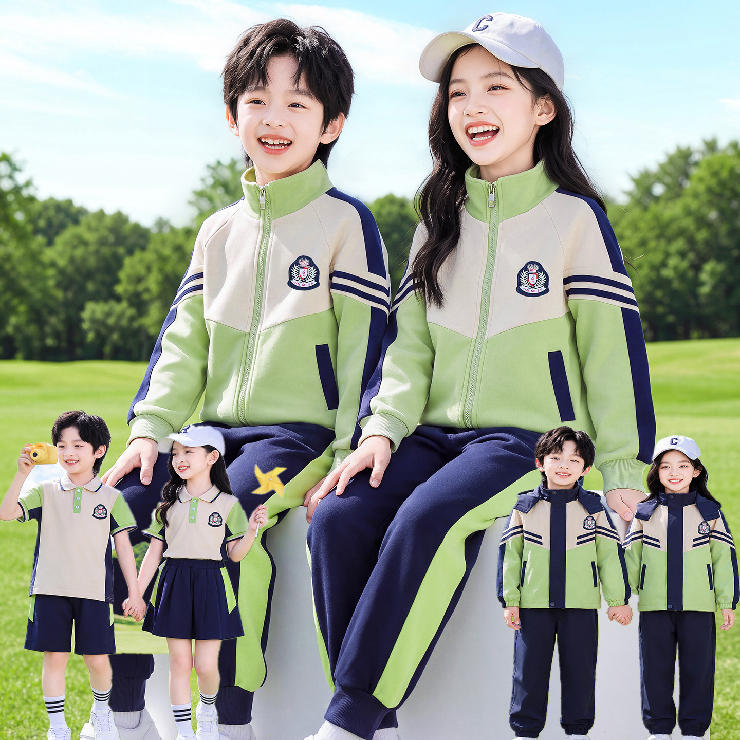 冬季冲锋衣三件套园服校服透气
