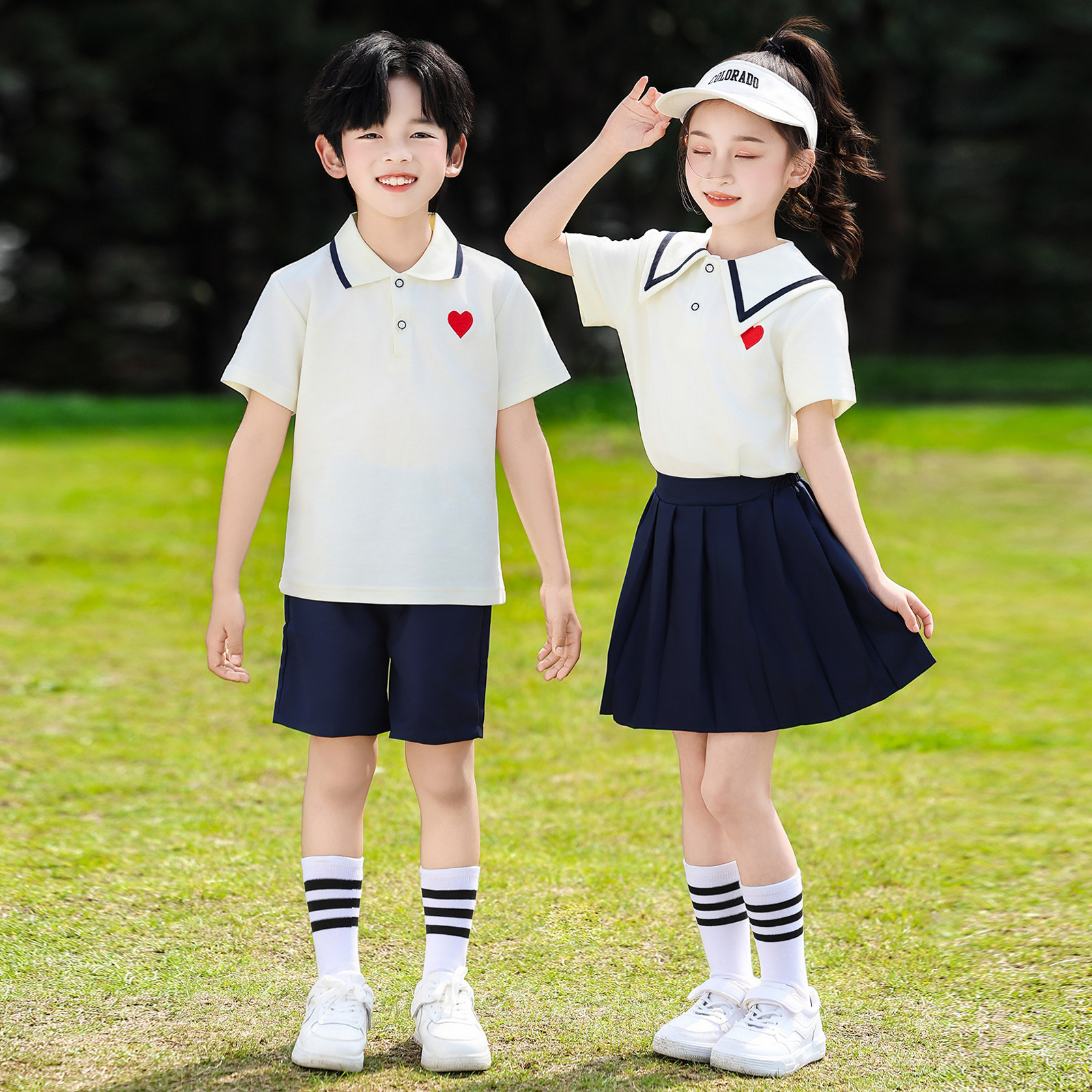 夏季男女童校服园服运动套装