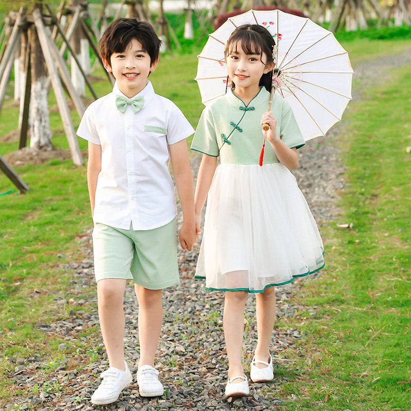 六一儿童演出服中国风男女汉服班服小学生合唱跳舞表演幼儿园服装