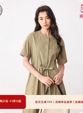 非鱼夏季文艺收腰显瘦连衣裙