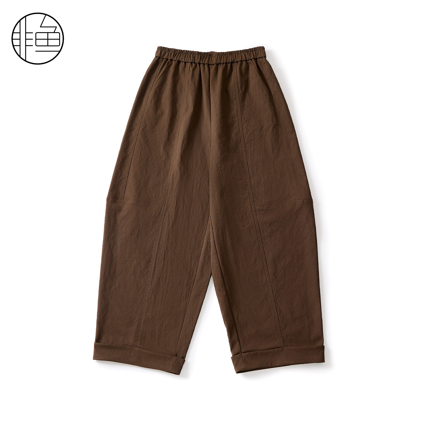 非鱼早秋松紧腰九分哈伦萝卜裤