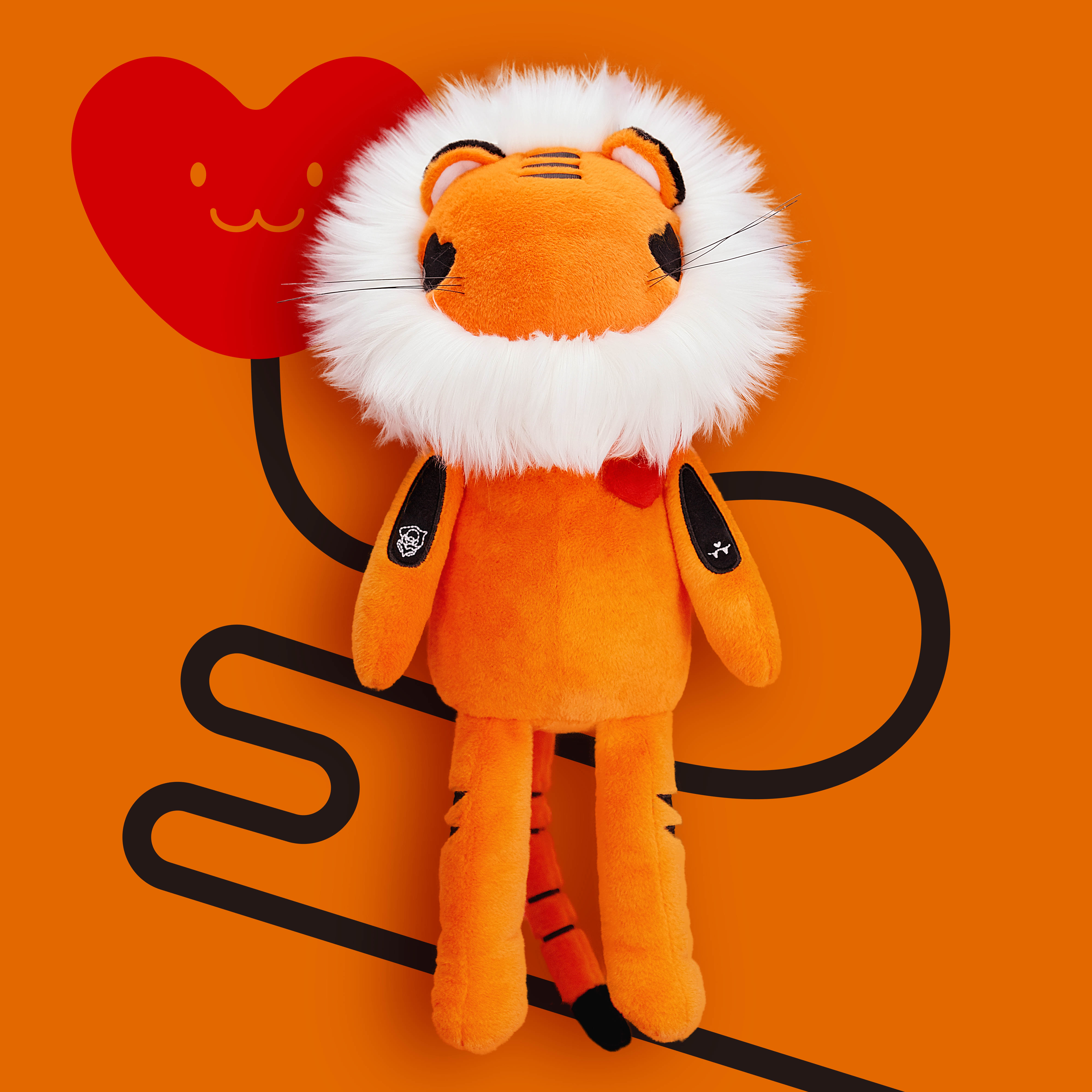 波普自然不虎毛绒公仔东北虎生日礼物原创国潮老虎毛绒玩具送女友