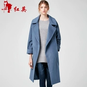 Redcoat / Hongying A1859308 mùa thu và mùa đông của phụ nữ mới còng ve áo lớn phần áo khoác len dài - Áo khoác dài