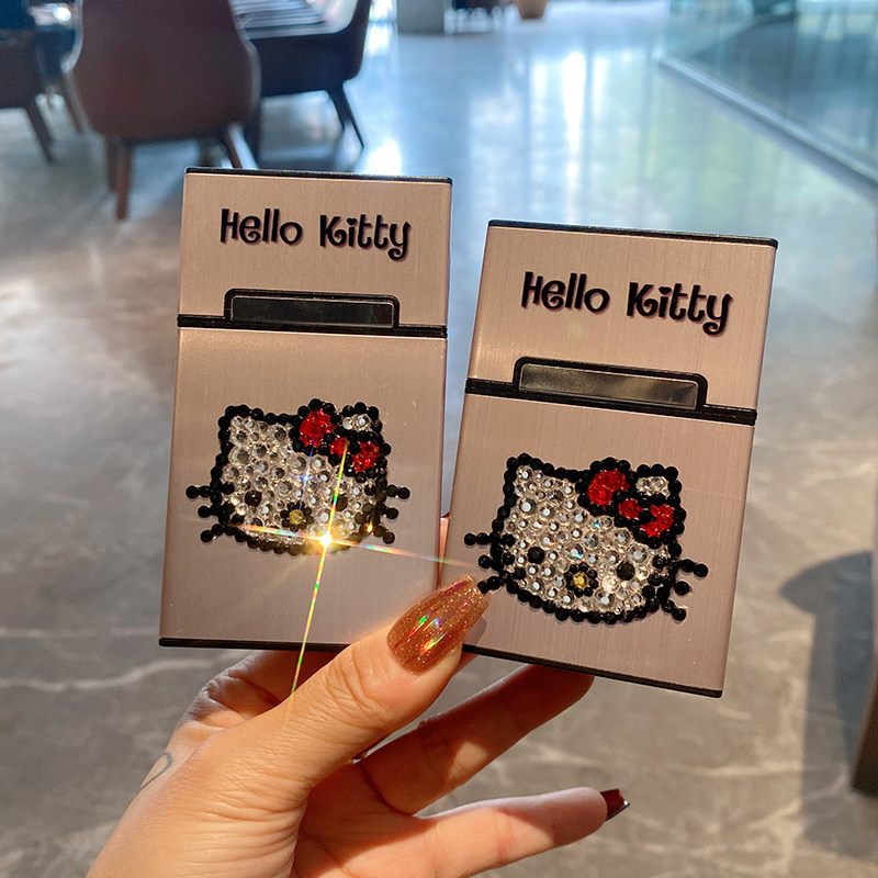 ins少女心HelloKitty烟盒女便携超薄时尚个性香粗细粉色可爱烟盒