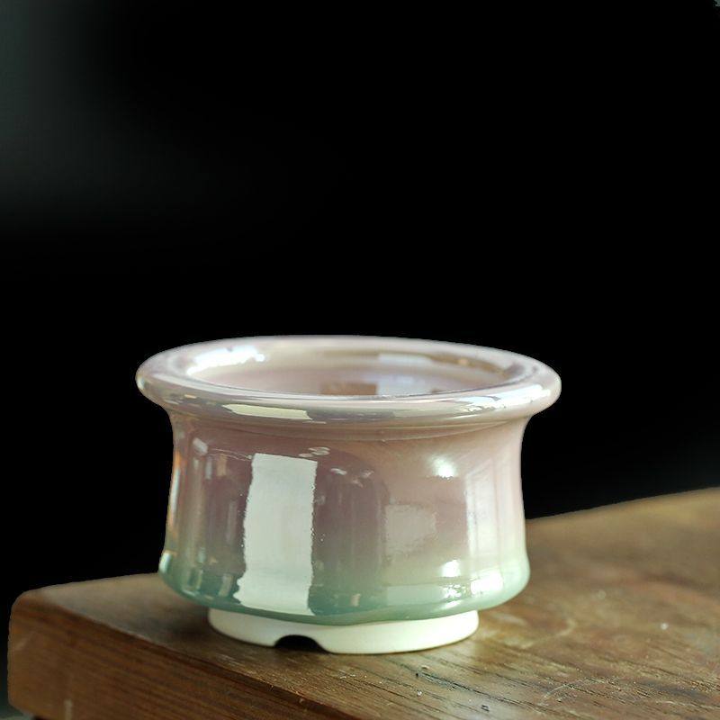 多肉花盆陶瓷高颜值创意个性简约极光彩红帽檐圆口渐变桌面装饰,鲜花速递/花卉仿真/绿植园艺,花盆,淘宝优惠券,粉丝福利购,淘宝优惠卷