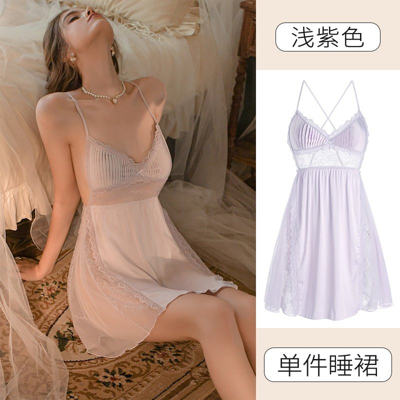 感性感冰丝睡衣女款 2023新款胸垫吊带纯欲风带胸垫婚纱睡裙,女士内衣/男士内衣/家居服,睡袍/浴袍,淘宝优惠券,粉丝福利购,淘宝优惠卷