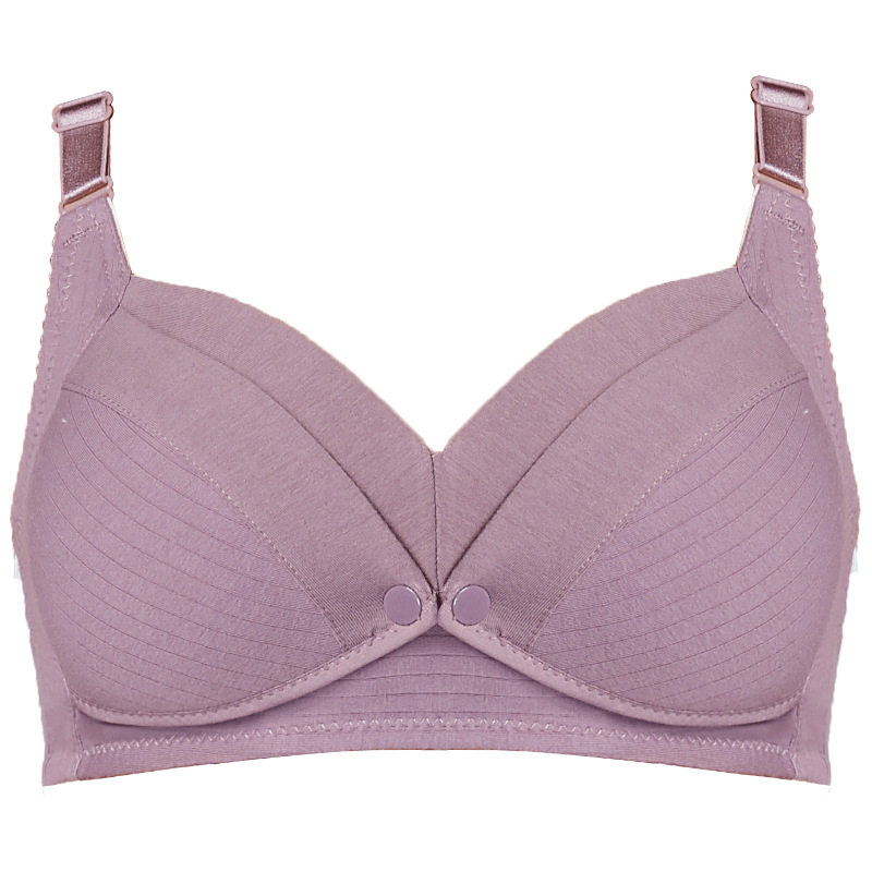 哺乳内衣纯棉聚拢防下垂怀孕期孕妇文胸产后喂奶衣春夏薄大码前开