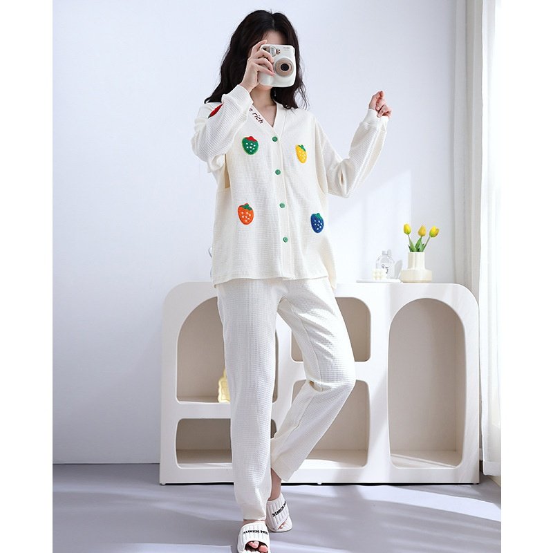 华夫格月子服春秋纯棉产后开衫长袖孕妇产妇哺乳睡衣套装可哺乳,孕妇装/孕产妇用品/营养,哺乳衣/月子服,淘宝优惠券,粉丝福利购,淘宝优惠卷