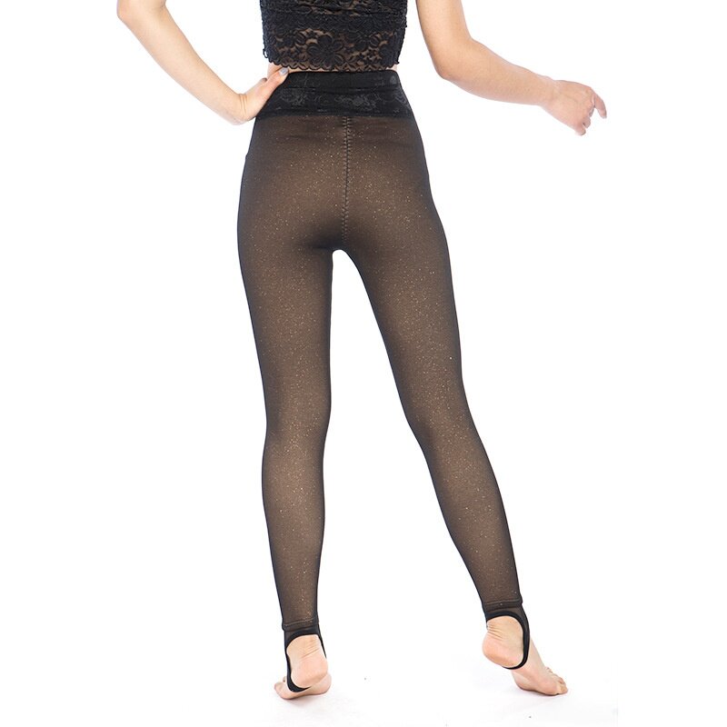 维宾打底裤高腰收腹网纱踩脚双层加绒加厚韩版紧身高弹冬季保暖裤