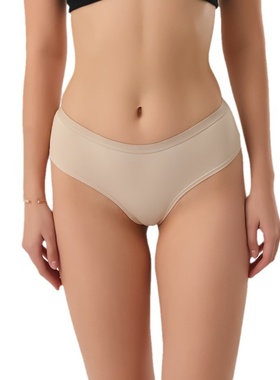 内裤纯棉女单色舒适女式三角裤精梳棉hipster/frenchcut支持