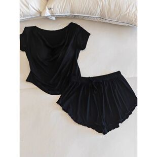 外穿家居服夏天套装 超手感莫代尔 短袖 新款 棉韩系睡衣女士春夏季