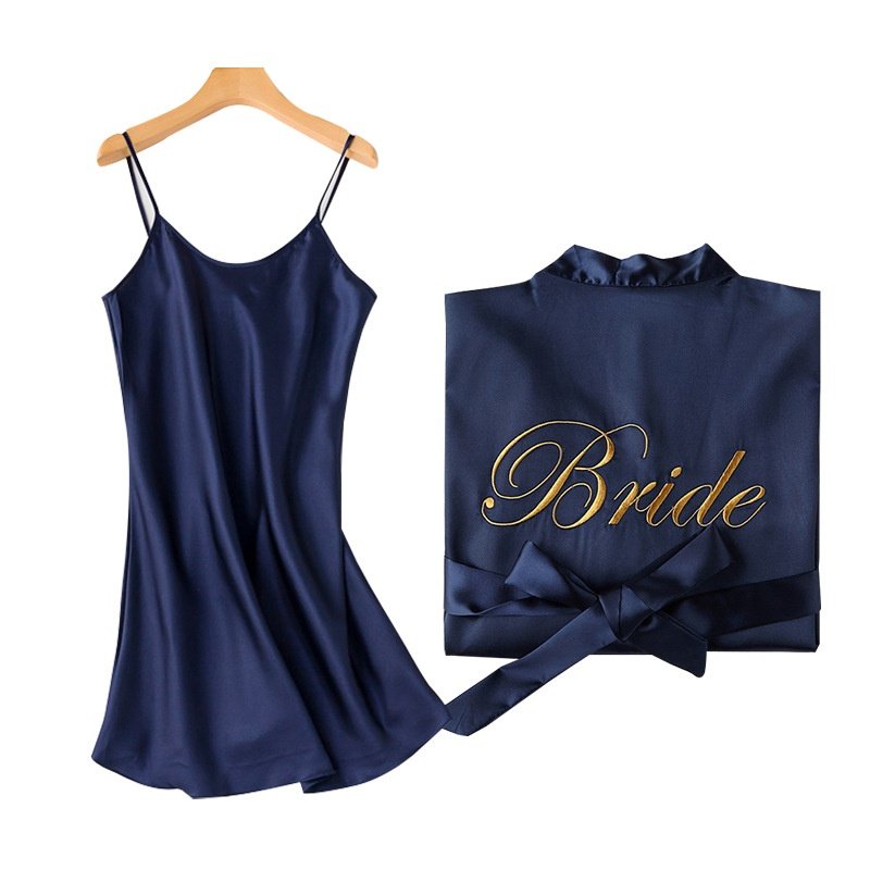 晨袍女新娘伴娘刺绣睡袍吊带打底性感睡裙结婚女士睡衣丝绸套装女,女士内衣/男士内衣/家居服,睡袍/浴袍,淘宝优惠券,粉丝福利购,淘宝优惠卷