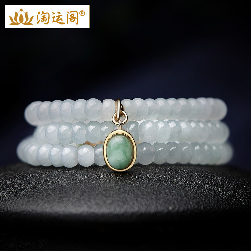 天然正品翡翠玉石手串冷门多宝手链多圈108颗纯银手珠串女转运珠