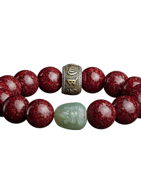 天然朱砂手串晶体砂本命佛转运珠