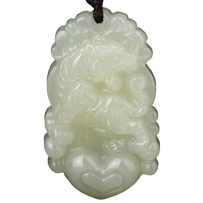 和田玉吊坠项链虎形饰品