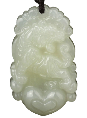 和田玉吊坠项链虎形饰品