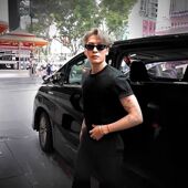 2026新款 夏季 正肩小领口纯棉修身 王嘉尔同款 男款 t恤男士 汗衫 短袖