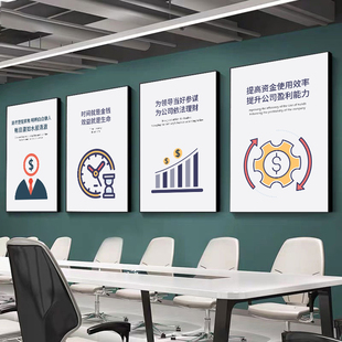 财务室挂画出纳会计办公室墙面装饰画金融证券公司企业文化墙标语