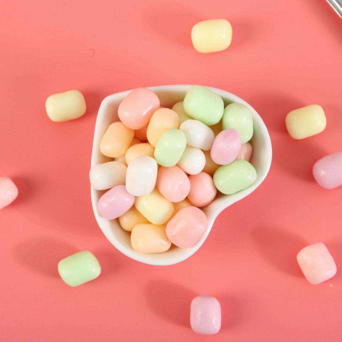 彩乐脆儿童奖励小零食脆皮夹心棉花糖多彩糖果综合水果味软糖袋装